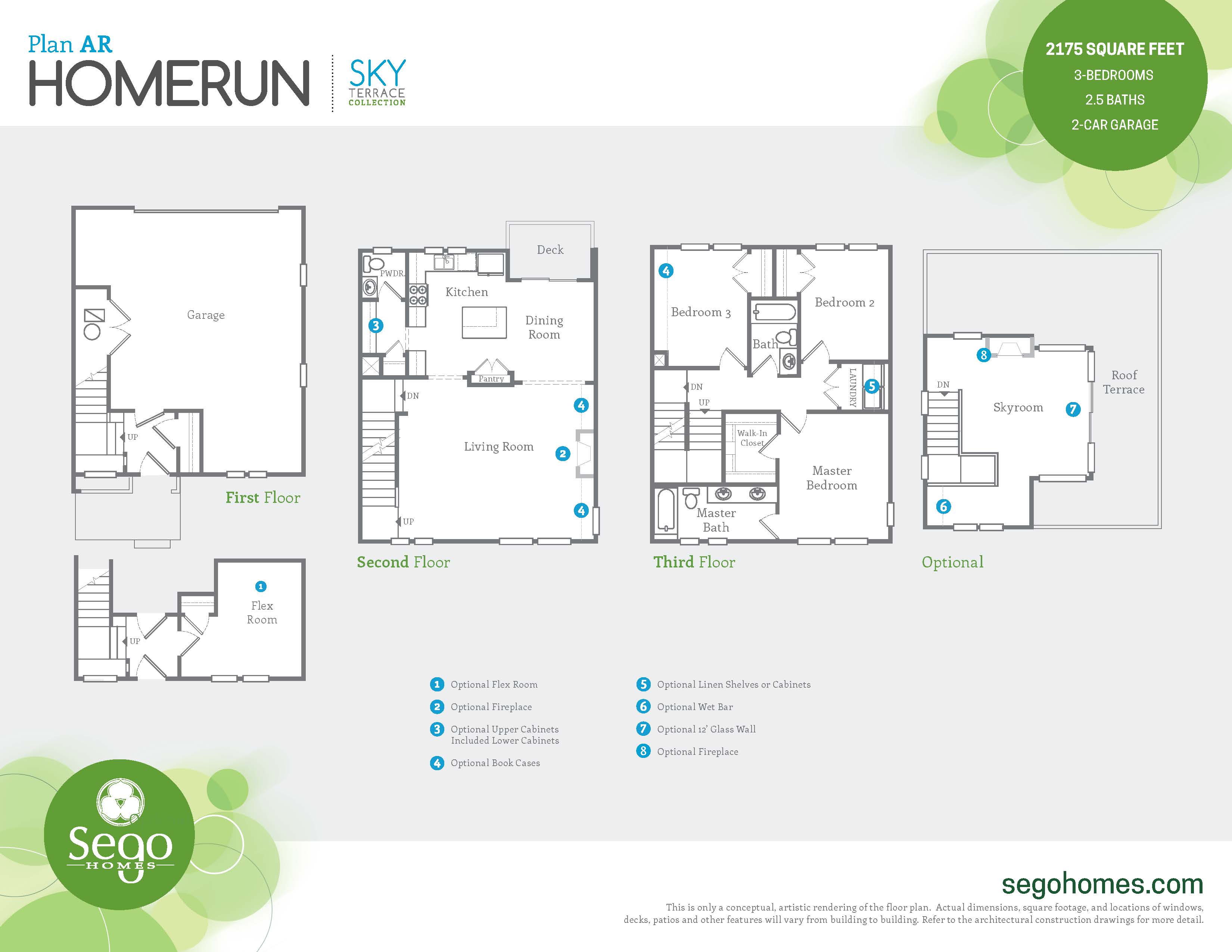 Floorplan handout of the Home Run with Roof Deck