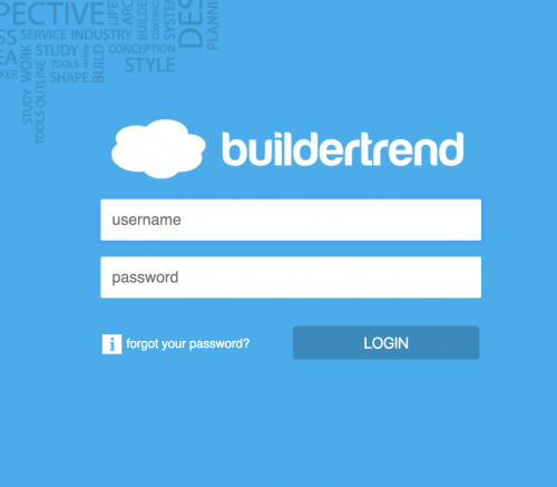 Screenshot of buildertrend Login Page