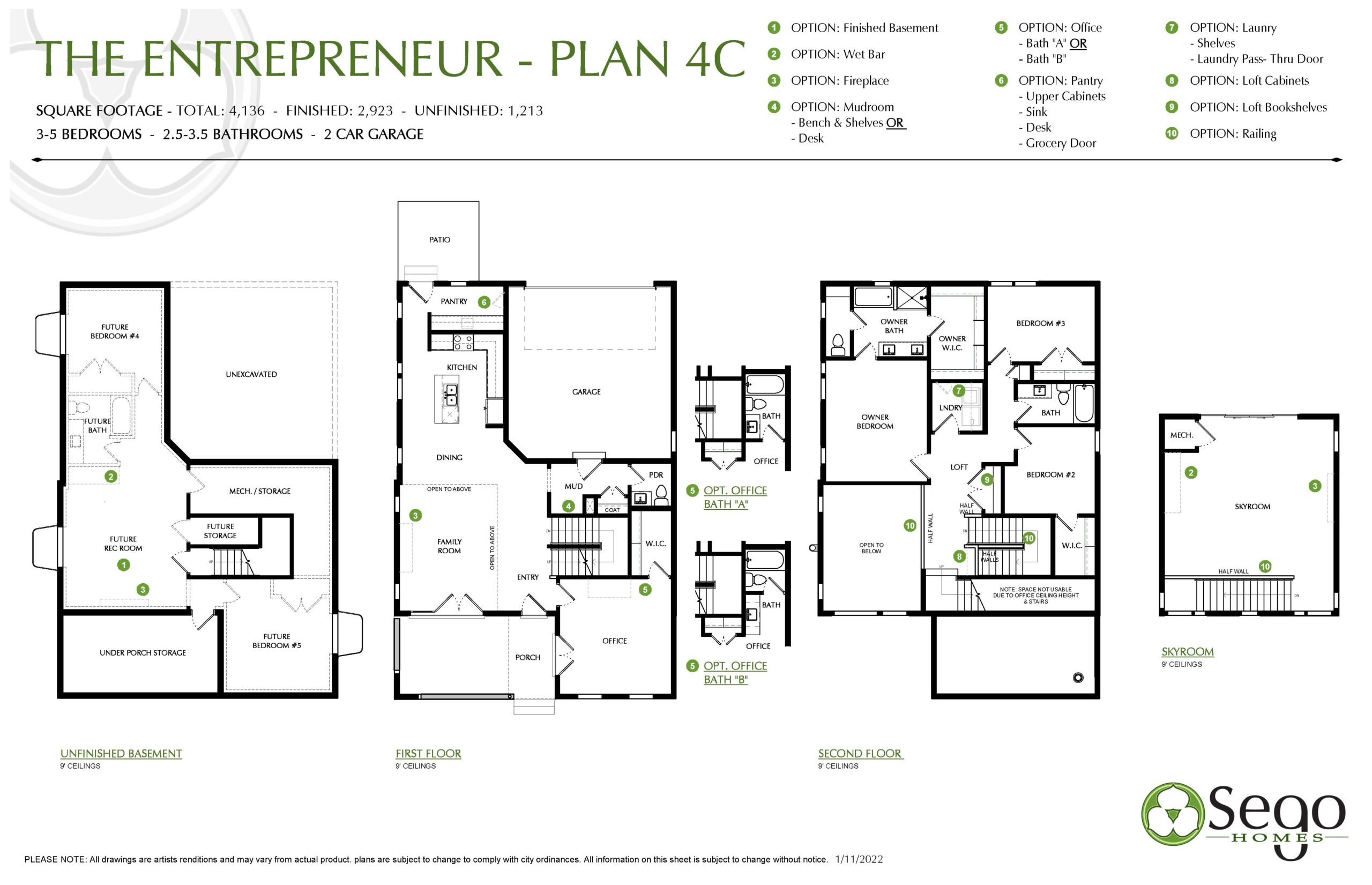 The Entrepreneur 4C Floorplan in Cascade Village