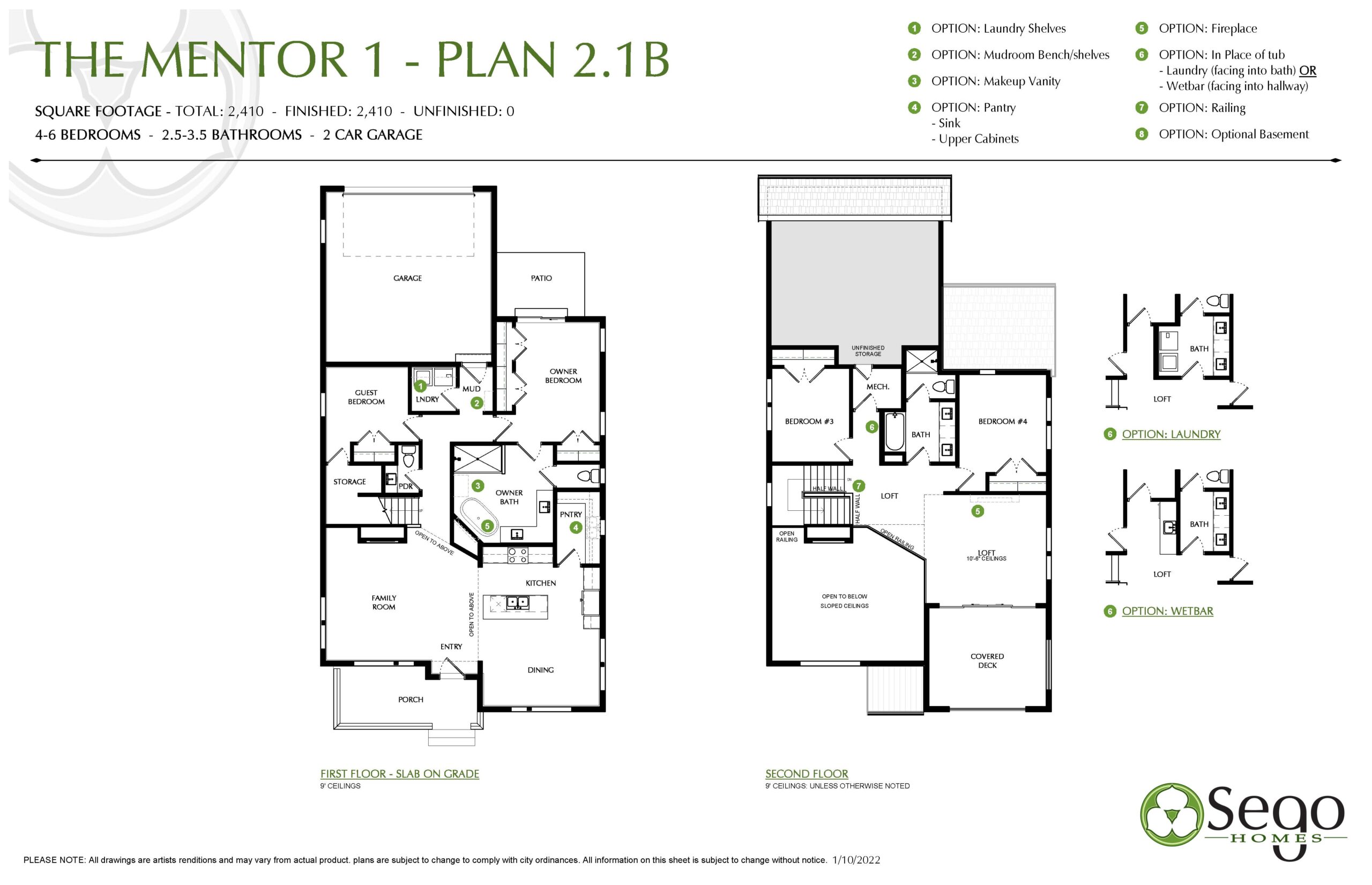 The Mentor 2.1B Floorplan in Cascade Village