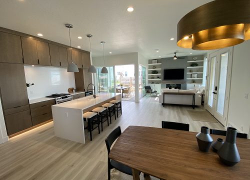 Modern kitchen in large home